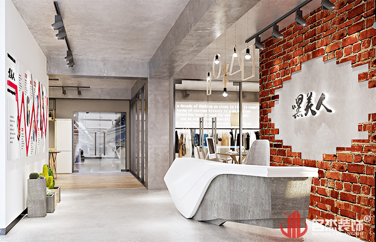 服飾辦公室前臺裝修設計