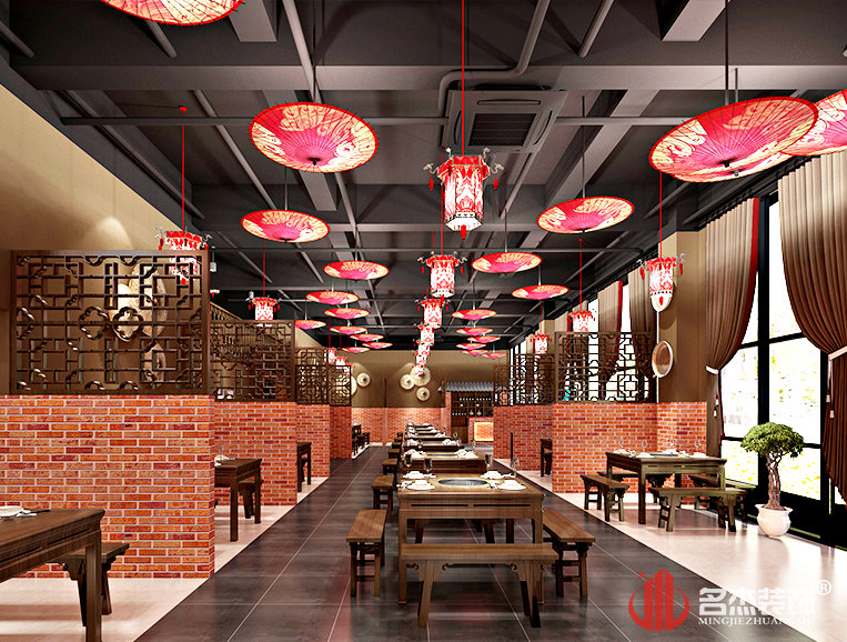 現代中式風格火鍋店裝修